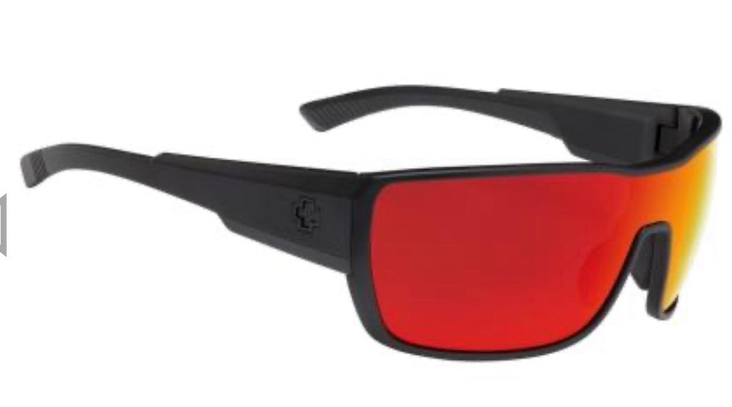 Spy Optic TRON 2 Sunglasses - Matte Black / Happy Gray Green RED Spectra Mirror Lens