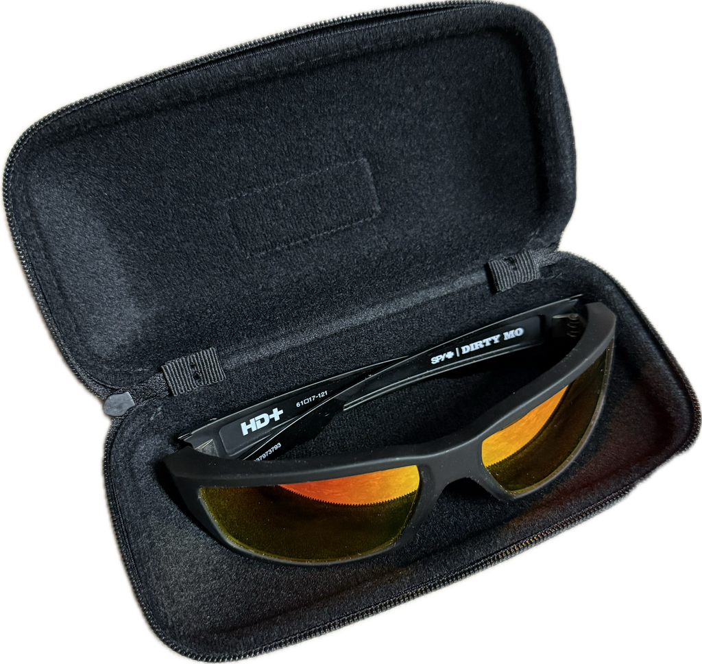 Spy HARD ZIPPER CASE - Fits ALL Spy Glasses w/Cleaning Cloth- NEW STYLE Large