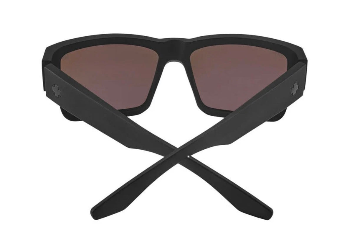 Spy Optic CYRUS Sunglasses - Matte Black / Happy BOOST POLARIZED Ice Blue Mirror Lens