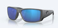 Costa Del Mar BLACKFIN Sunglasses - Matte GRAY / Blue Mirror Polarized 580G Lens