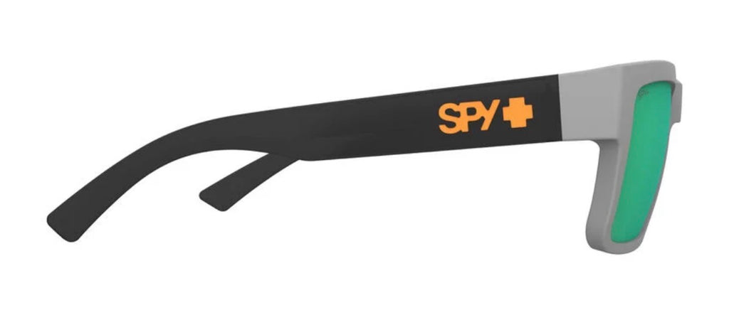 Spy Optic MONTANA Sunglasses - Matte Gray Translucent Black/ Happy Bronze Light GREEN Spectra Mirror Lens