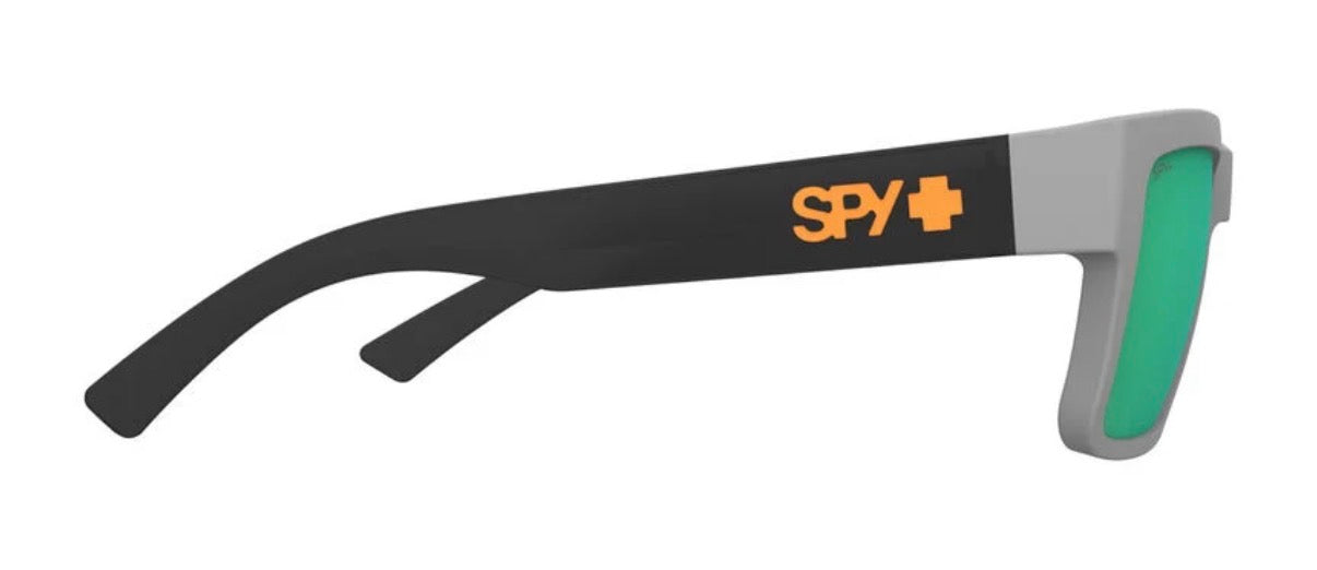 Spy Optic MONTANA Sunglasses - Matte Gray Translucent Black/ Happy Bronze Light GREEN Spectra Mirror Lens