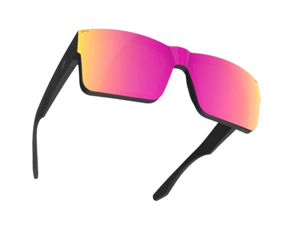 Spy Optic CYRUS SWITCH Sunglasses - Matte Black / Happy Gray Green + Happy Gray Green Pink Mirror Lens
