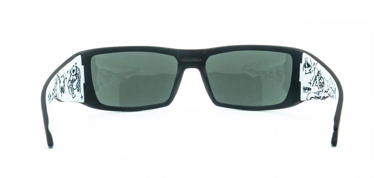 Spy Optic DIRK Sunglasses - White CRYPTO / HAPPY Gray Green Lens