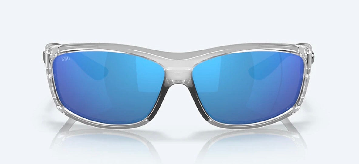 Costa Del Mar SALTBREAK Sunglasses - Silver / Blue Mirror Polarized 580 Glass Lens