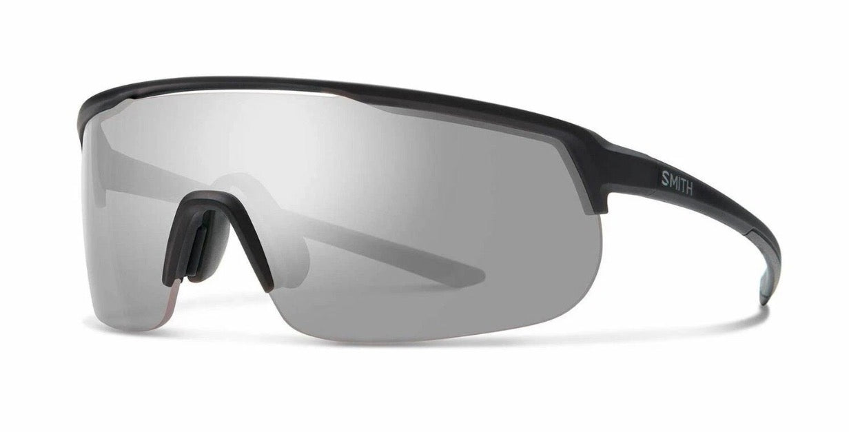 Smith Optic TRACKSTAND Sunglasses - Matte Black / ChromaPop Platinum Silver Mirror + Rose Lens