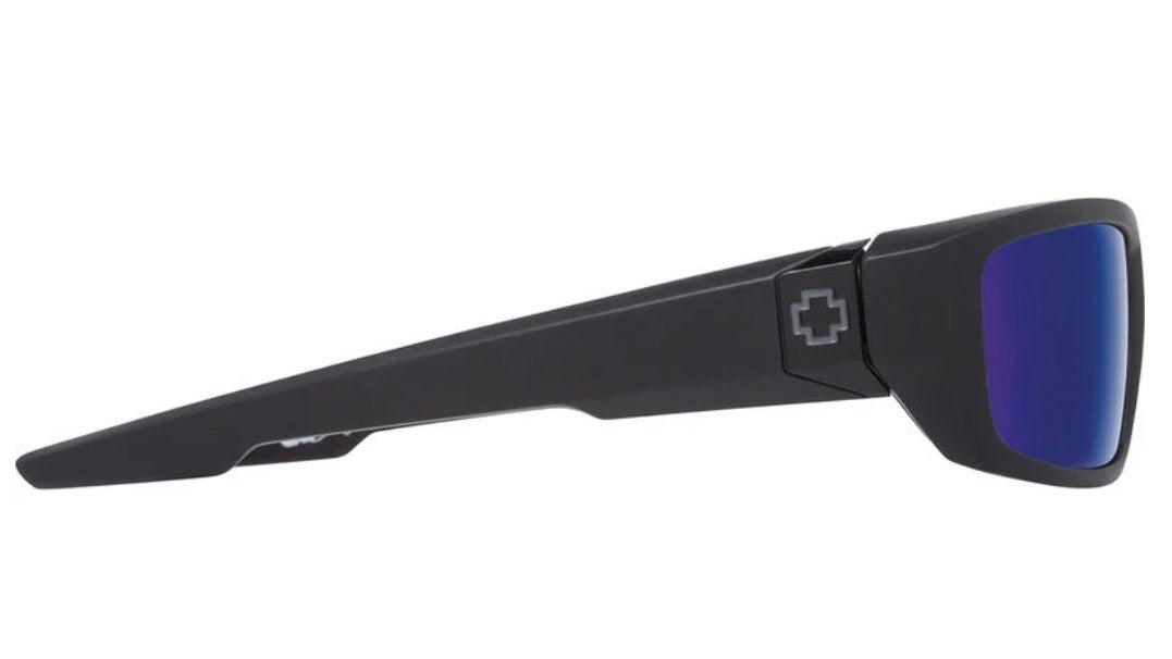 Spy Optic DIRTY MO Sunglasses - Matte Black / Happy Bronze POLAR Blue Spectra Mirror Lens