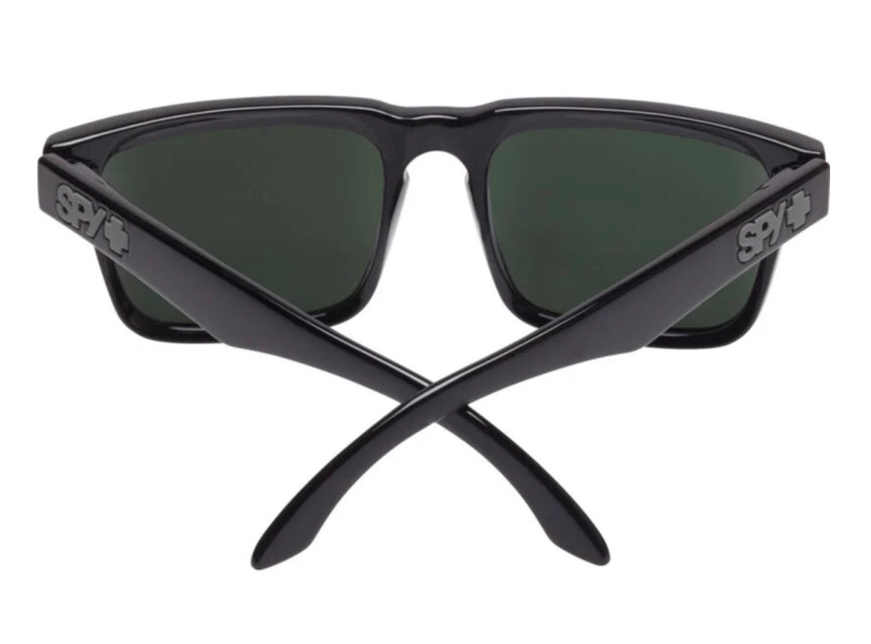 Spy Optic HELM Sunglasses - GLOSS Black / HAPPY Gray Green Lens