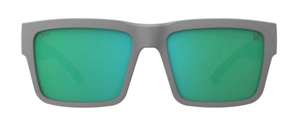 Spy Optic MONTANA Sunglasses - Matte Gray Translucent Black/ Happy Bronze Light GREEN Spectra Mirror Lens