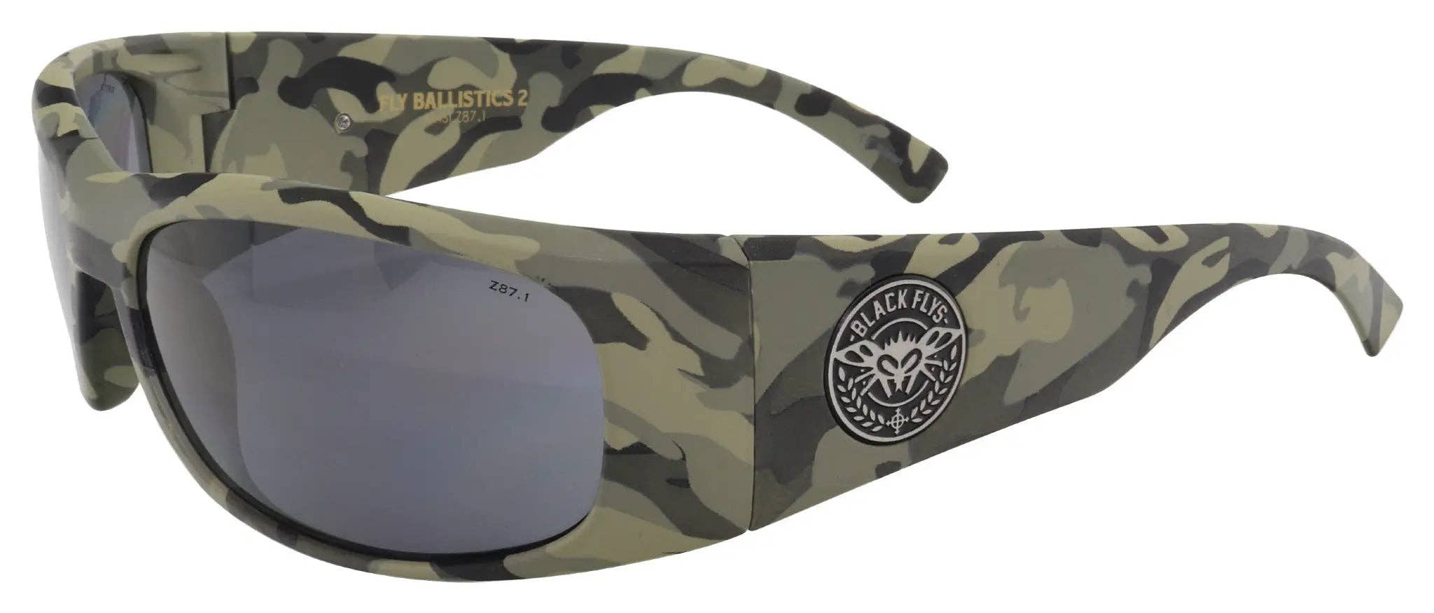 Black Flys Ballistics 2 Safety Glasses - Matte Black / Smoke Lens