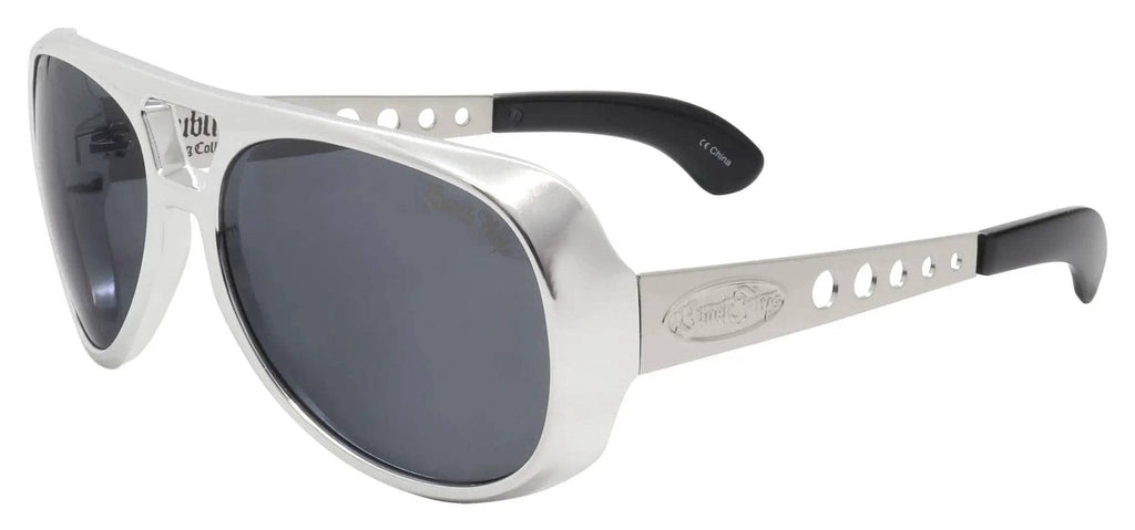 Black Flys King Fly SUBLIME Collab Sunglasses - Chrome / Smoke Lens