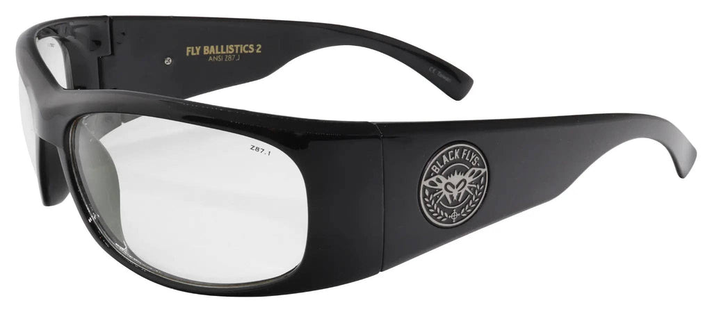 Black Flys Ballistics 2 Safety Glasses - Matte Black / Smoke Lens